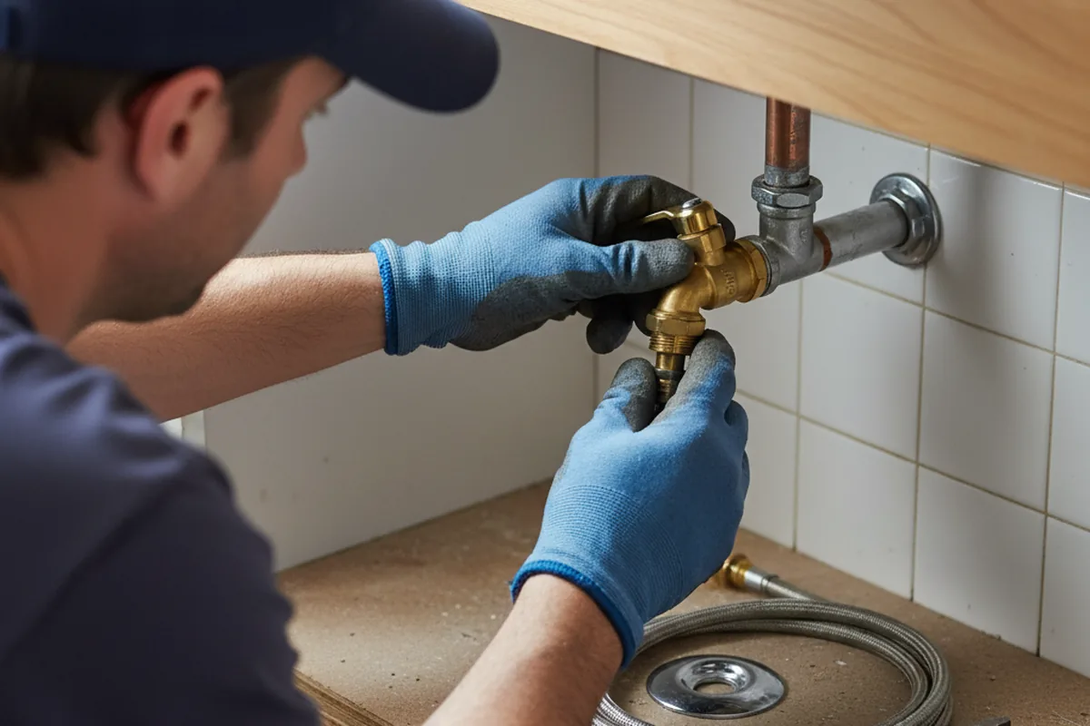 Shutoff valve and fitting work during Emergency Plumbing in Corunna